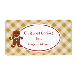 Cute Navidades Gingerbread Cookies Etiquetas de Re