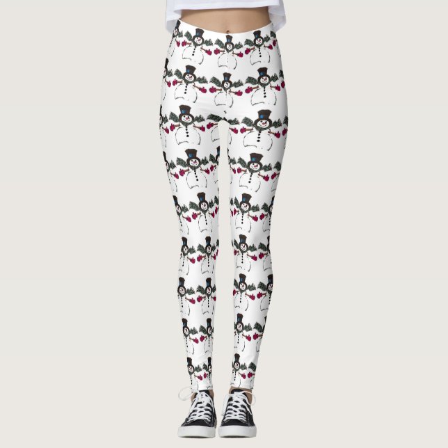 Cute Navidades Snowman Leggings (Anverso)