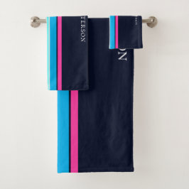 Cute Navy y Hot Pink Chicas Moderno Minimalista Gi