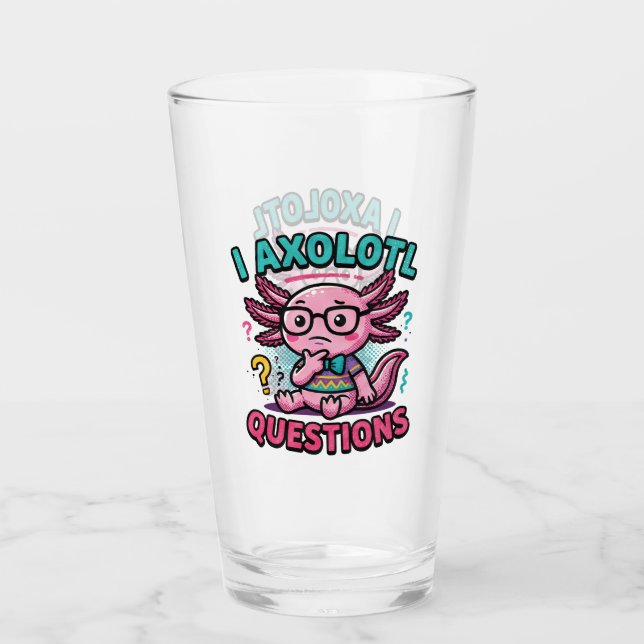 Cute Nerd Axolotl I Axolotl Preguntas Marcas Meme (Anverso)