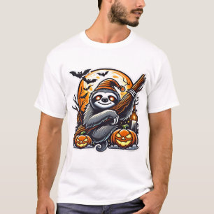 Cute Night Sloth Halloween Camiseta Clásica