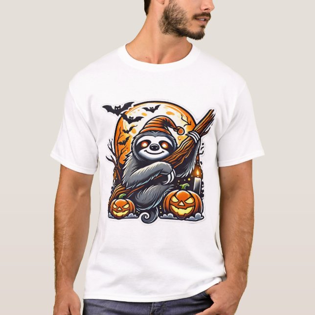 Cute Night Sloth Halloween Camiseta Clásica (Anverso)
