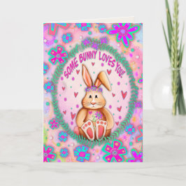 Cute Niños Algunos Conejitos Te Aman Tarjeta De In