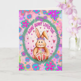 Cute Niños Algunos Conejitos Te Aman Tarjeta De In