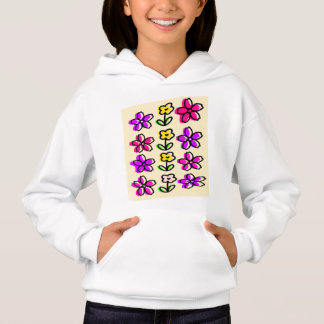 Cute niños diseño de flores de hoodie
