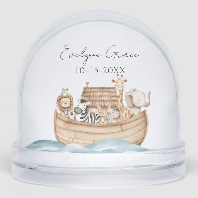 Cute Noah's Ark with Custom Baby Name (Anverso)