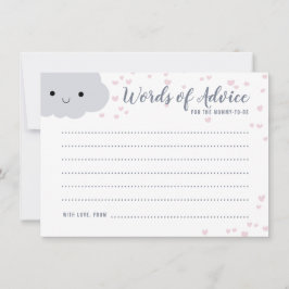 Cute nubes Familia Parejas Tarjeta de Consejos Bab