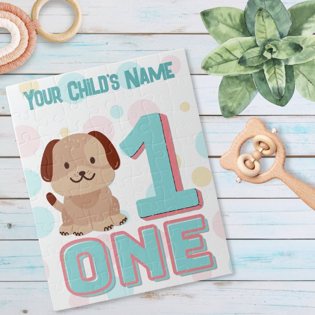 Cute Number One Dog Puzzle |  Personalized (Subido por el creador)