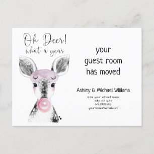 Cute Oh ciervo qué Invitación móvil de un año