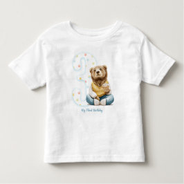 Cute Oso Mi Camiseta De Tercer Cumpleaños