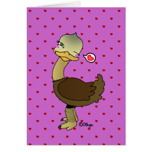 Cute ostrich wink