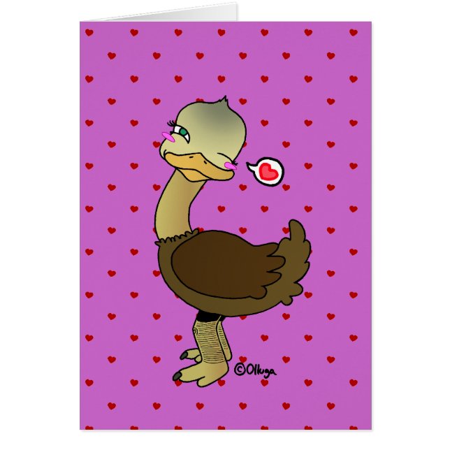 Cute ostrich wink (Frente)