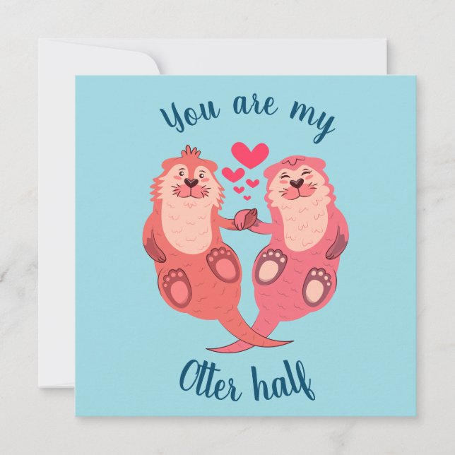 Cute Otters Día de San Valentín Couple Personaliza