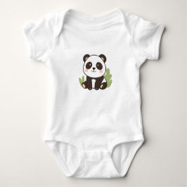 Cute Panda Baby Jersey Bodysuit