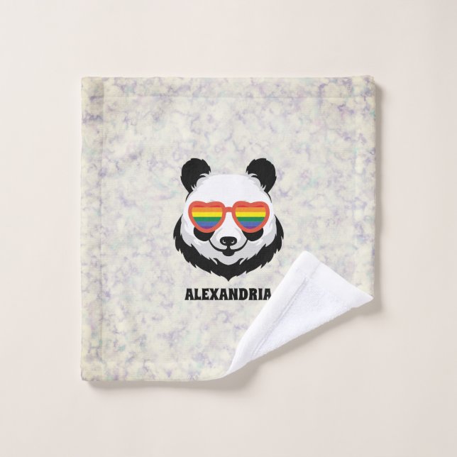 Cute Panda Bear | Rainbow | LGBTQ (Toallita)
