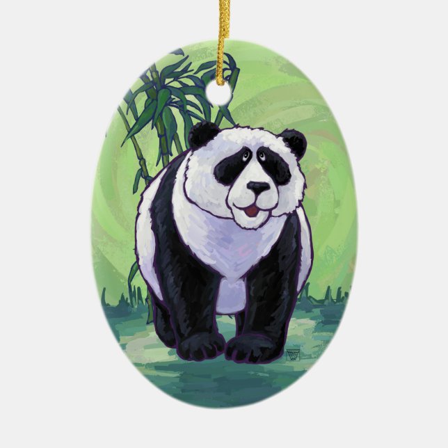 Cute Panda Cabeza de Oso y Cuchillas Decoración de (Frente)