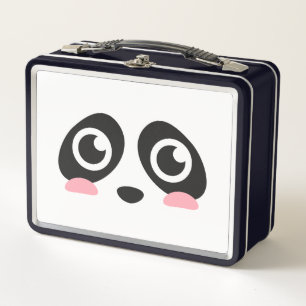 Cute Panda Face con Big Eyes Lunch Box