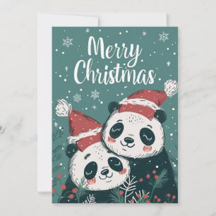 Cute Panda Feliz Navidad