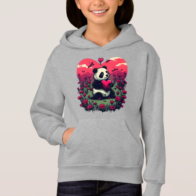 Cute Panda Holding Heart - Regalo El día de San Va (Anverso)