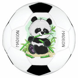 Cute Panda nombre personalizado pelota de fútbol