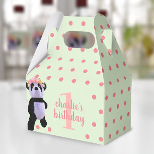 Cute Panda Polka Dot Cajas Favoritas
