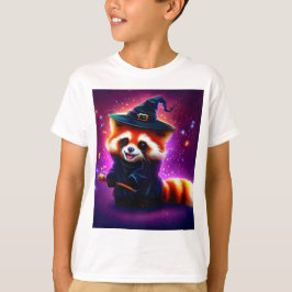 Cute Panda Rojo Halloween Niños Camiseta