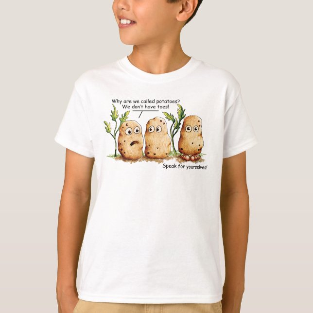 Cute papas se pone gracioso potato chico camiseta (Anverso)