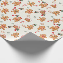 Cute Papel de Regalo de Jengibre en Acuarela para