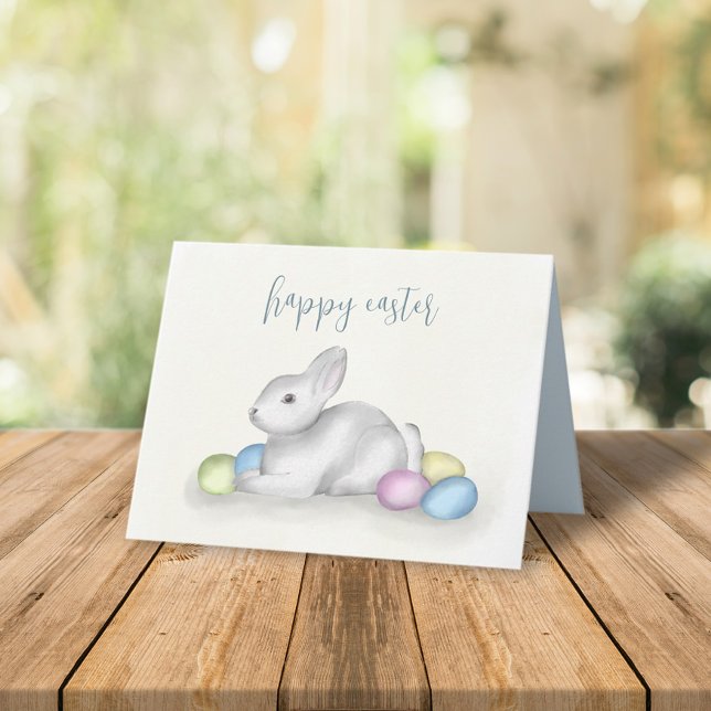Cute Pastel Feliz Conejo de Pascua Simple Clásico (Subido por el creador)