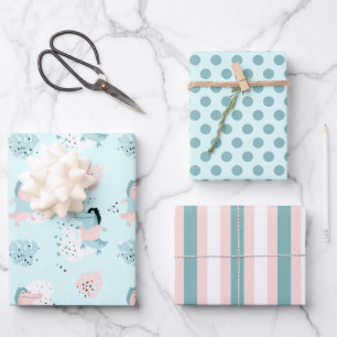 Cute Pastel Jungle Alligators Juego De Papel De En