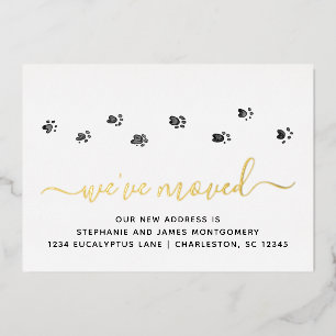 Cute Paw Imprime tarjeta de Invitación móvil de Re