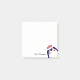 Cute Peeking Out Penguin 3" x 3" Notas Post-it®