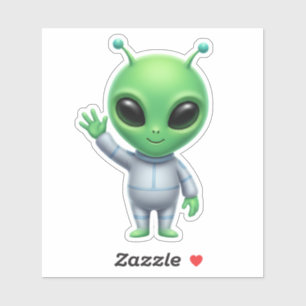 Cute Pegatina de Vinilo Personalizada de Alien Ond