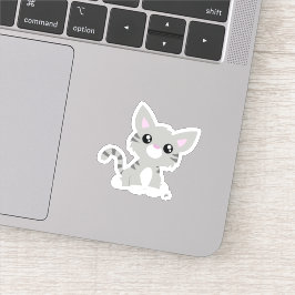 Cute pegatina de vinilo personalizada de gatito gr