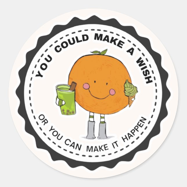 Cute pegatinas de citas motivadoras de comida (Anverso)