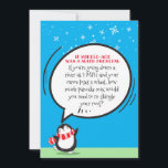 Cute Penguin Funny Birthday Math Problema Card<br><div class="desc">A veces, los cumpleaños pueden ser difíciles de tomar... No hay preocupaciones... Que este penguino lindo y caprichoso traiga una sonrisa a alguien que amas en su cumpleaños. Con un problema de matemáticas tonto que refleja la locura que define la edad media. Incluye espacio para tu saludo personal dentro de...</div>