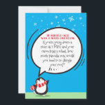 Cute Penguin Funny Birthday Math Problema Card<br><div class="desc">A veces, los cumpleaños pueden ser difíciles de tomar... No hay preocupaciones... Que este penguino lindo y caprichoso traiga una sonrisa a alguien que amas en su cumpleaños. Con un problema de matemáticas tonto que refleja la locura que define la edad media. Incluye espacio para tu saludo personal dentro de...</div>