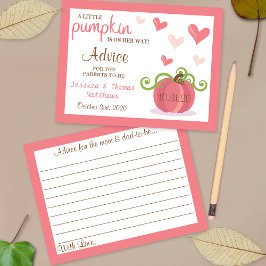 Cute pequeños Chicas de calabaza Tarjetas de Conse