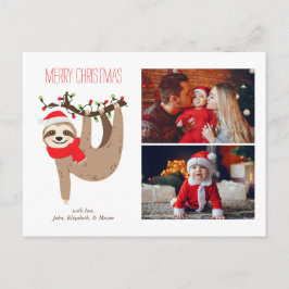 Cute perezoso de Navidad 2 fotocolage