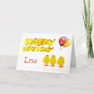Cute Personalizada Tarjeta de Cumpleaños Feliz