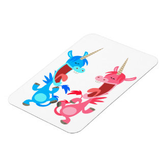 Cute Personalizado Bailando Unicornios Imán Flexib