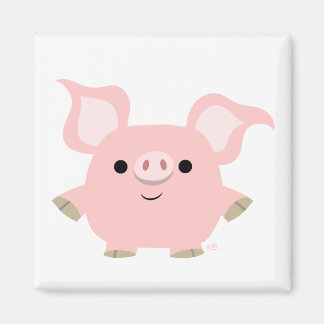 Cute Personalizado corto de imán de cerdo