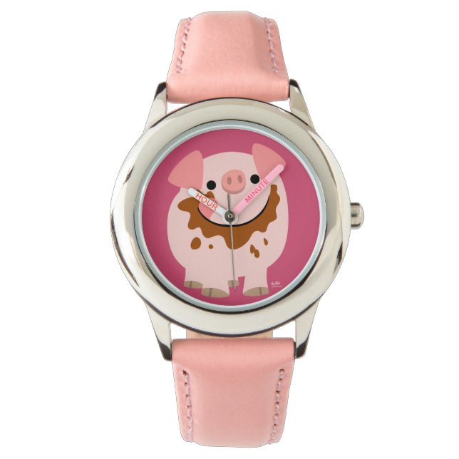 Cute Personalizado de chocolate reloj de cerdo (Anverso)
