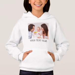 Cute Personalizado Foto y Texto Nombre Blanco Niño