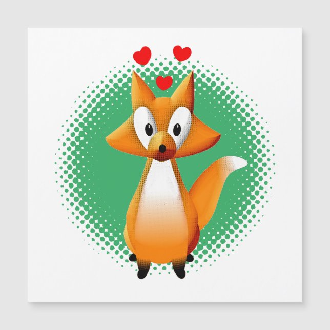 Cute Personalizado Fox Animal (Anverso)