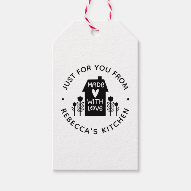 Cute personalizado hecho con etiqueta de regalo de (Anverso)