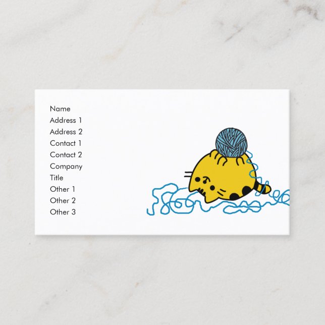 Cute Personalizado Kitty Con Tarjeta De Nombre Yar (Anverso)