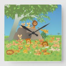 Cute Personalizado Lion Orgullo reloj de pared