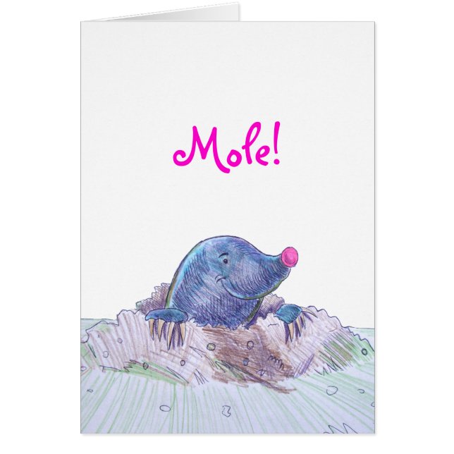 Cute Personalizado Mole y Molehill (Frente)