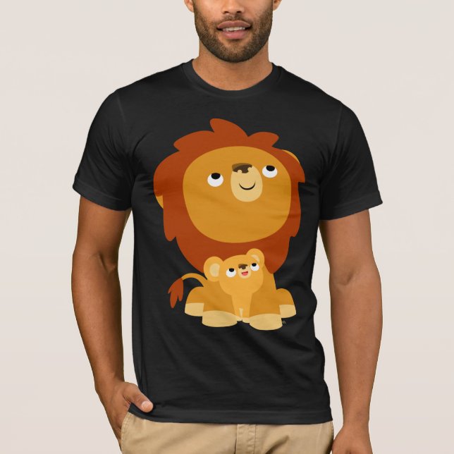 Cute Personalizado Protector Papá León y Camiseta (Anverso)